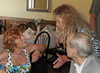 (seated) Frannie Compo Hall, (standing) Ginny Tota Frank & Frannie's husband